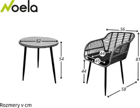 Noela Balkónový set nábytku Adriana