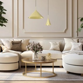 Závesný luster na lanku CAPITAL 1xGX53/15W/230V, priemer 46 cm, zlatá