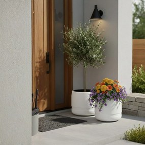 PLASTOVÝ KVETINÁČ LUNA VASE 48X38 CM BIELA