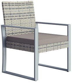 InternetovaZahrada Ratanový balkónový set 1+2 - šedý
