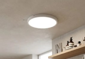 Brilagi-LED ZENNA – kúpeľňové stropné svietidlo so senzorom, LED 18 W, 230 V, priemer 29,5 cm, IP44, biela