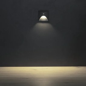 Kanlux 39143 - LED schodové svietidlo so senzorom EXIN 2,5W/230V 4000K IP65 antr. hr.
