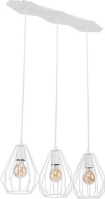 LED luster na lanku BRYLANT 3xE27/60W/230V biely