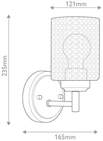 Kichler KL-WINSLOW-1W-NBR - Nástenná lampa WINSLOW 1xE27/60W/230V mosadz