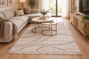 Koberec Benita 085 GREEN/CREAM rozmery koberec: 160x230 cm