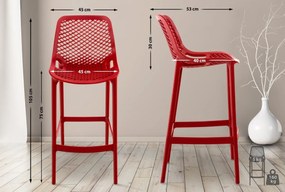 Plastová barová stolička DS10778434 - Červená