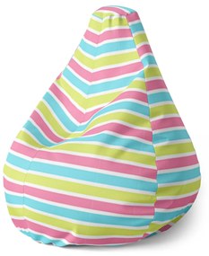 Sablio Sedací vak Pear Prúžky - 140 x 100 x 25 cm