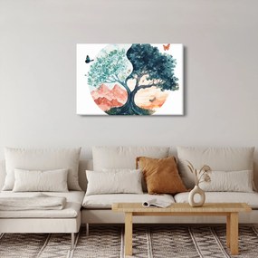 Obraz – Akvarelový strom plný života (90x60 cm)