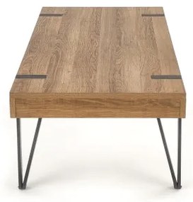 Konferenčný stolík TULUZA 41x120 cm zlatý orech/čierna