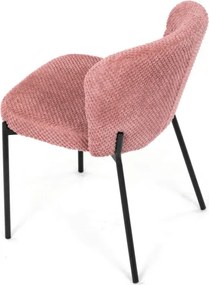 Jedálenská stolička bouclé, ružová CT-W1077 PINK2