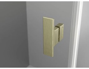 Mexen Mist-H Duo, 2-krídlový výklopný sprchový kút 110 x 70 cm, číre sklo, zlatý matný profil, 8A5-110L-070P-55-00