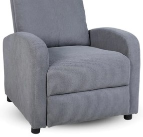 Relaxačné polohovacie TV kreslo SOFI — menčester, sivá