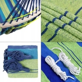 Hojdacia sieť Hamaka 250 x 100 cm zeleno-modrá