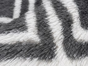 TZ Tmavosivý vzorovaný koberec shaggy Decor Cube Rozmer: 80x150 cm