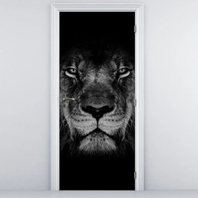 Fototapeta na dvere - Lev a jeho majestátnosť (95x205cm)