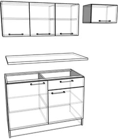 Sconto Kuchynská linka DELTA 180