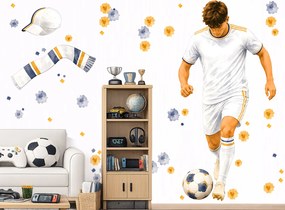 Futbalista Real Madrid úpravy na prianie športové nálepky na stenu hárok 37 x 75 cm
