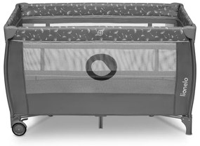 Lionelo - Cestovná postieľka STEFI PLUS sivá/biela