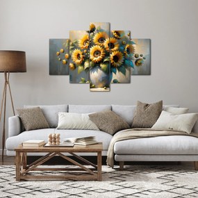 Obraz – Váza so slnečnicami (150x105 cm)