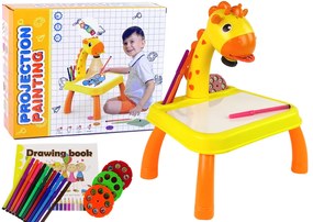 Lean Toys Žltý detský projektor na kreslenie - Žirafa