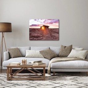 Obraz - západ slnka na púšti (70x50 cm)