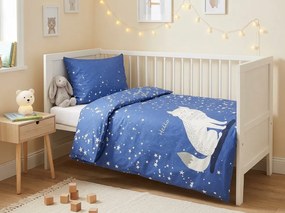Svietiace bavlnené obliečky do postieľky MAGIC STARS modré Rozmer obliečky: 40 x 60 cm | 100 x 135 cm