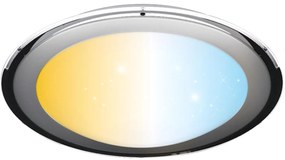 Aigostar - stmievateľné LED stropné svietidlo 60W/230V 2700-6500K priemer 52,7 cm chróm + diaľkové ovládanie