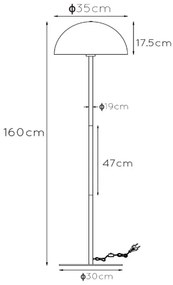 Lucide 45796/01/30 - Stojacia lampa SIEMON 1xE27/40W/230V čierna