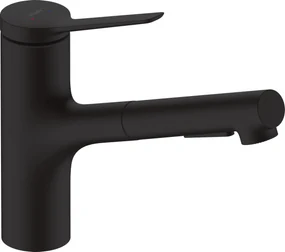 Hansgrohe Zesis M33, páková kuchynská batéria 150, vyťahovacia sprška, 2jet, sBox, čierna matná, HAN-74821670