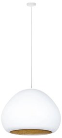 Luster na lanku LAVA 1xE27/15W/230V biela/zlatá