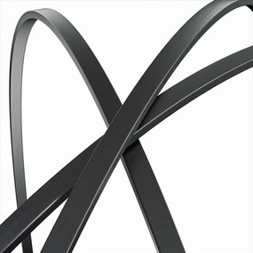 Erga Round, okrúhle zrkadlo 80cm, čierny rám, ERG-V01-ROUND-8080-BK