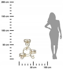 STOJAN NA KVETINÁČ DWIGHT 64X60X23 CM ZLATÁ