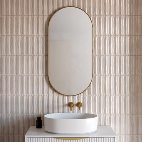 Oválné zrcadlo Luna 45 cm zlaté