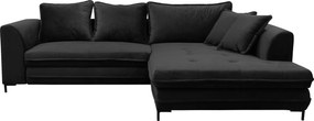 XXXLutz ROHOVÁ SEDAČKA, textil, čierna Livetastic - Sedačky - 001574004317