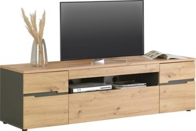 XXXLutz SKRINKA POD TV, grafitová, dub artisan, 192/53/47 cm Carryhome - TV nábytok - 002737040701