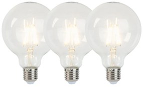 Sada 3 stmievateľných LED žiaroviek E27 G95 5W 470lm 2700K
