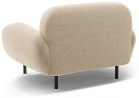 Béžové kreslo z textílie buklé Poppy – Micadoni