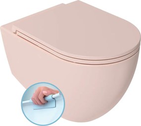Isvea Isvea, INFINITY závesná WC misa, Rimless, 36,5x53cm, ružová Salmon, 10NF02005-2S