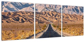 Obraz - Death Valley, Kalifornia, USA (s hodinami) (90x30 cm)