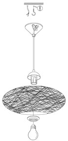 Eglo 93373 - Závesné svietidlo CAMPILO 1xE27/60W/230V