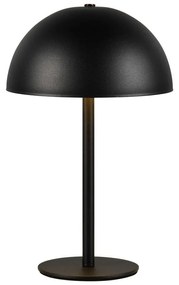 Matne čierna LED stolová lampa s kovovým tienidlom (výška 21 cm) Munoz – Trio
