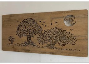 Li-Go 5042/DUB2 - LED nástenná dekorácia LED/24W/230V 110x50 cm dub/tri duby