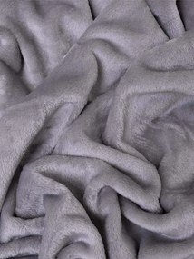 Deka mikroplyš 150 × 200 cm – Laura tmavosivá