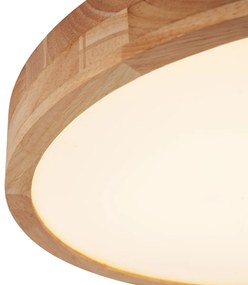 Škandinávske stropné svietidlo drevené 50 cm vrátane LED stmievateľné - Pecker