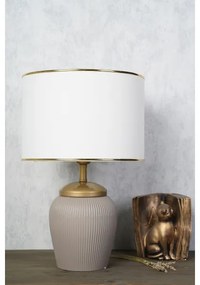 Stolná lampa RAMZES 1xE27/40W/230V biela/béžová
