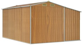 Záhradná kôlňa svetlohnedé 277x365,5x179 cm pozinkovaná oceľ