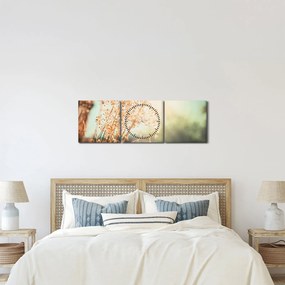Obraz - Rastliny po daždi (s hodinami) (90x30 cm)