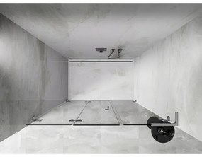 Mexen Lunar-F, L skladacie ľavé sprchové dvere 120 cm, číre sklo, chrómový profil, 836SL-120-050-01-00-L