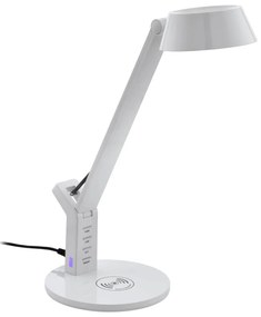 Stolová LED lampa Banderalo CCT stmievač QI biela