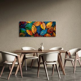 Obraz - Mozaika z listov (120x50 cm)